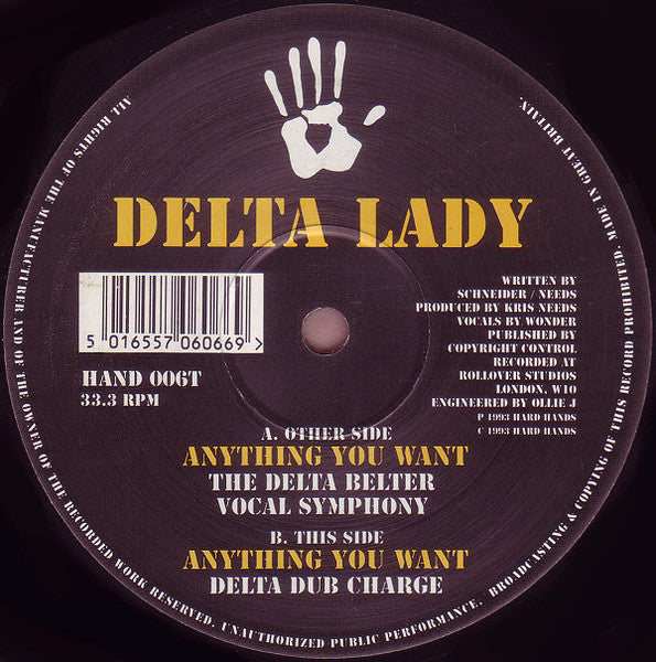Delta Lady : Anything You Want (12")