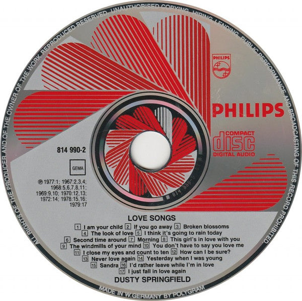 Dusty Springfield : Love Songs (CD, Comp)