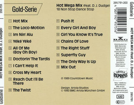 Unknown Artist Feat. D.J. Dudge : Hot Mega Mix - 18 Non Stop Dance Tops (Feat. D.J. Dudge) (CD, Comp)