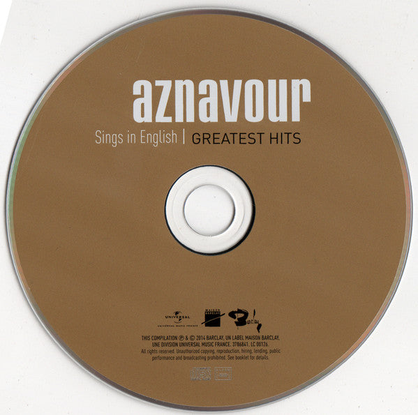 Charles Aznavour : Sings In English | Greatest Hits (CD, Comp)