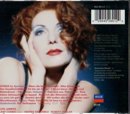 Ute Lemper, Matrix Ensemble, Robert Ziegler : Berlin Cabaret Songs (CD, Album, RE)