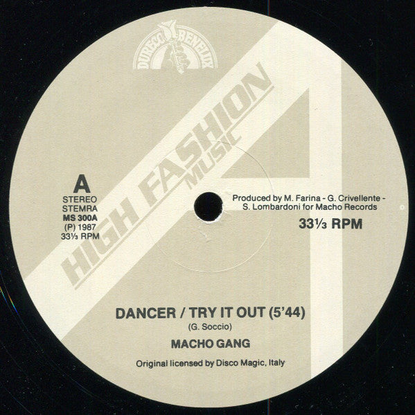 Macho Gang : Dancer / Try It Out (12")