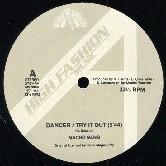 Macho Gang : Dancer / Try It Out (12")