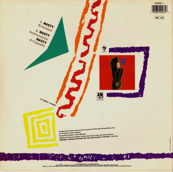 Janet Jackson : Nasty (12", Maxi)