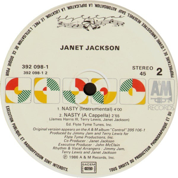 Janet Jackson : Nasty (12", Maxi)