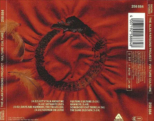 The Alan Parsons Project : Vulture Culture (CD, Album, RE)