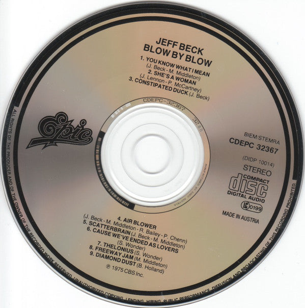 Jeff Beck : Blow By Blow (CD, Album, RE)