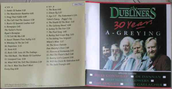 The Dubliners : 30 Years A-Greying (2xCD, Album)