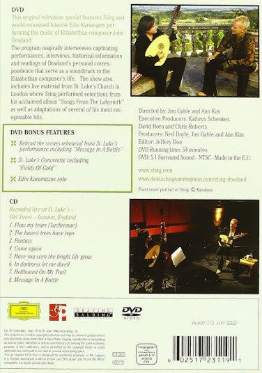 Sting & Edin Karamazov : The Journey & The Labyrinth: The Music Of John Dowland (CD, Album + DVD-V, Ltd, NTSC)