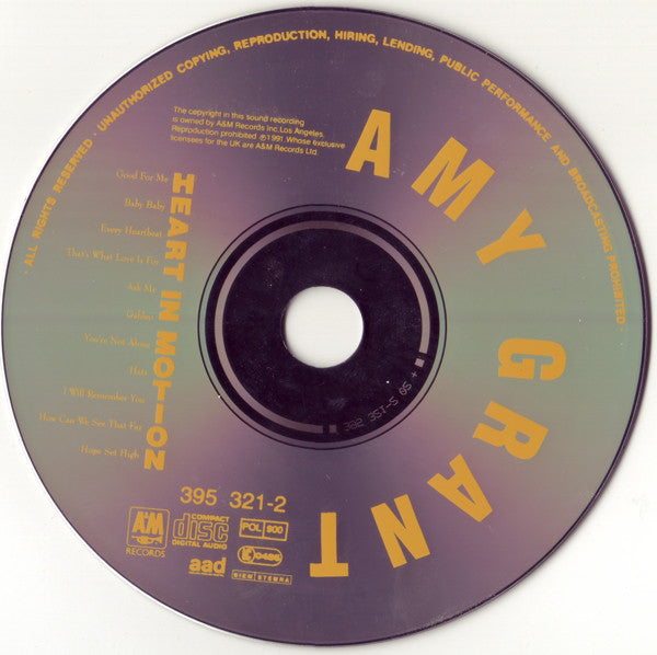 Amy Grant : Heart In Motion (CD, Album)
