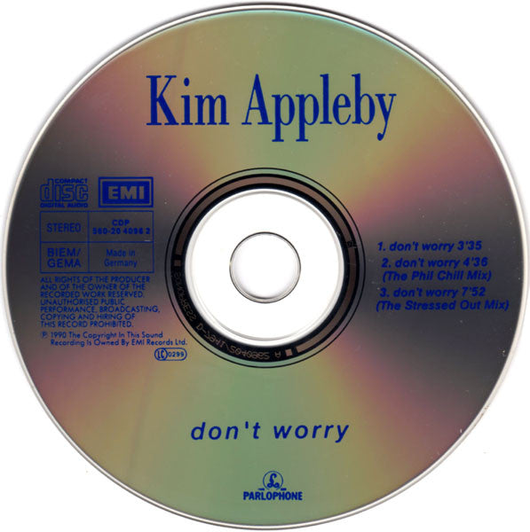 Kim Appleby : Don't Worry (CD, Maxi)