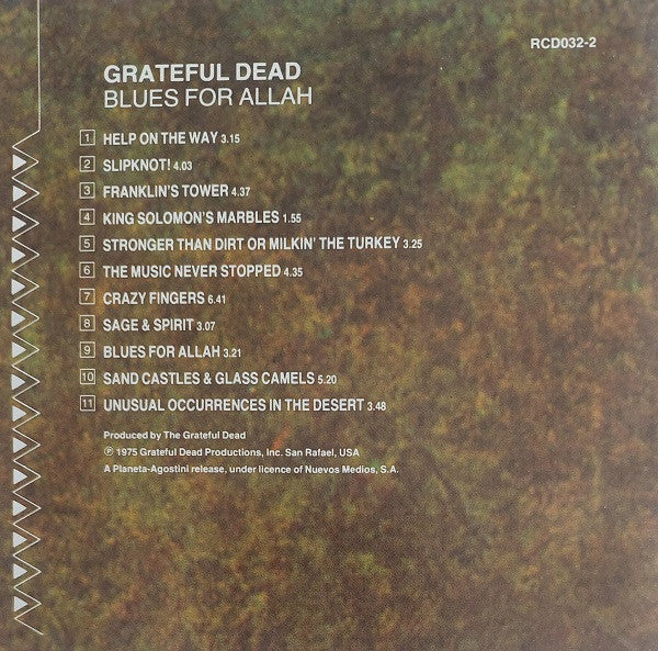 The Grateful Dead : Blues For Allah (CD, Album, RE)