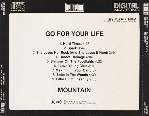 Mountain : Go For Your Life (CD, Album)