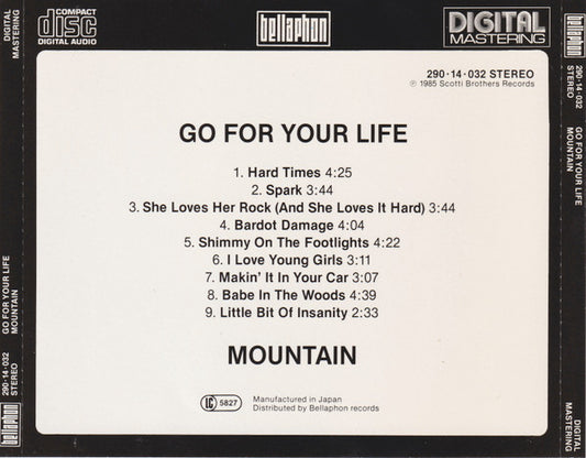 Mountain : Go For Your Life (CD, Album)