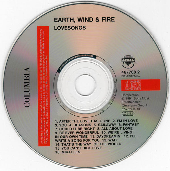 Earth, Wind & Fire : The Love Songs (CD, Comp)
