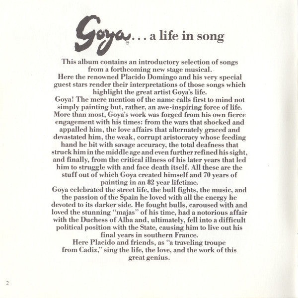 Various : Goya  ...A Life In Song (CD, Album)
