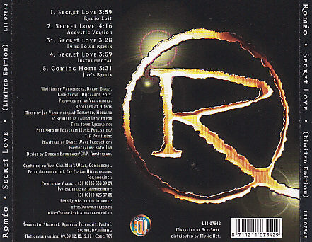 Roméo : Secret Love (CD, Maxi, Ltd)