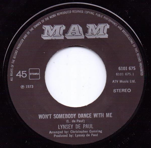 Lynsey De Paul : Won't Somebody Dance With Me (7", Single)