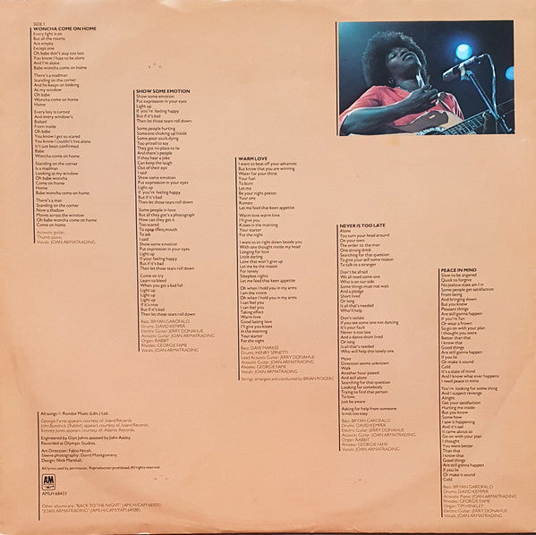 Joan Armatrading : Show Some Emotion (LP, Album)
