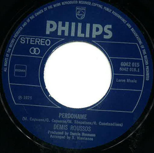 Demis Roussos : Perdoname / From Souvenirs To Souvenirs (7", Single)