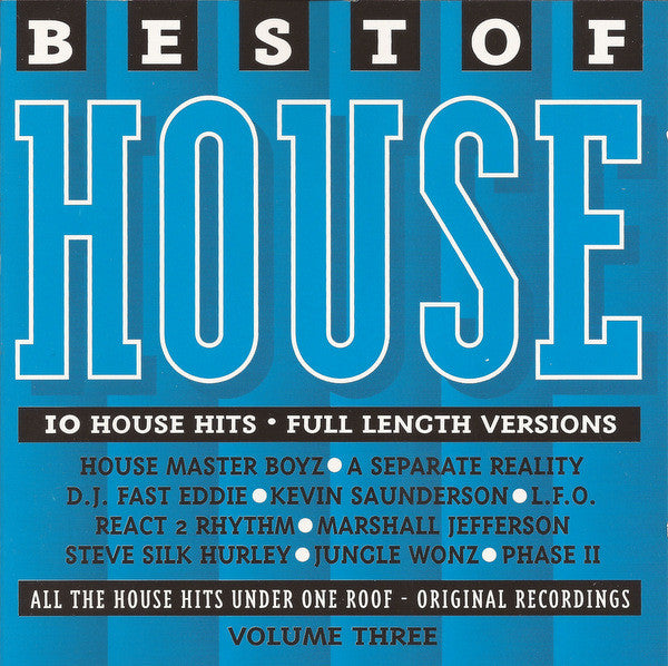 Various : Best Of House Volume Three (CD, Comp, Abl)