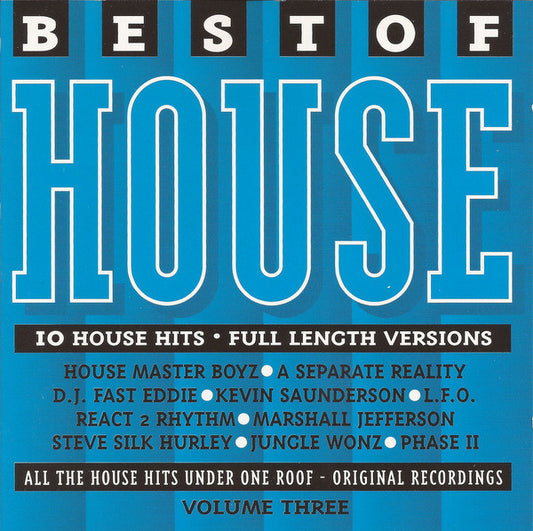 Various : Best Of House Volume Three (CD, Comp, Abl)