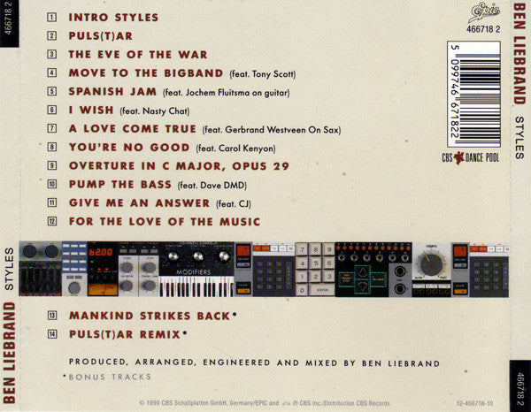 Ben Liebrand : Styles (CD, Album)