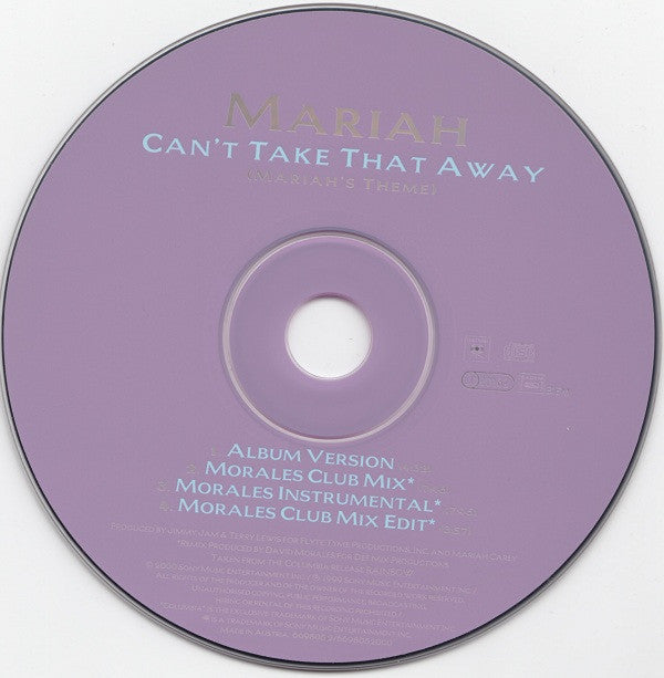 Mariah Carey : Can't Take That Away (Mariah's Theme) (CD, Maxi)