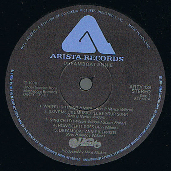 Heart : Dreamboat Annie (LP, Album, Gat)