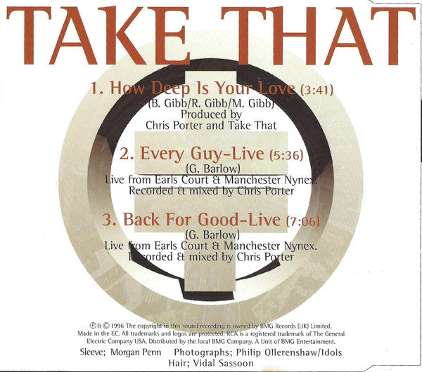 Take That : How Deep Is Your Love (CD, Single)