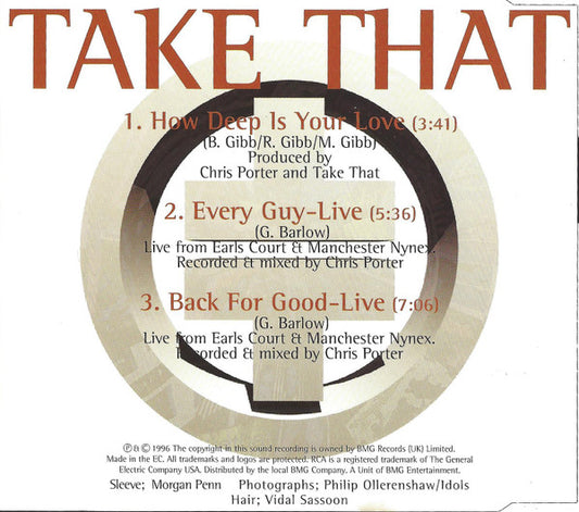 Take That : How Deep Is Your Love (CD, Single)