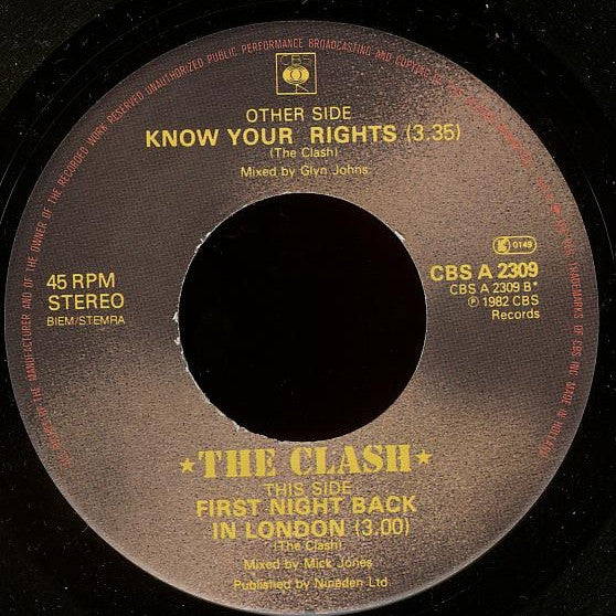 The Clash : Know Your Rights (7", Single)
