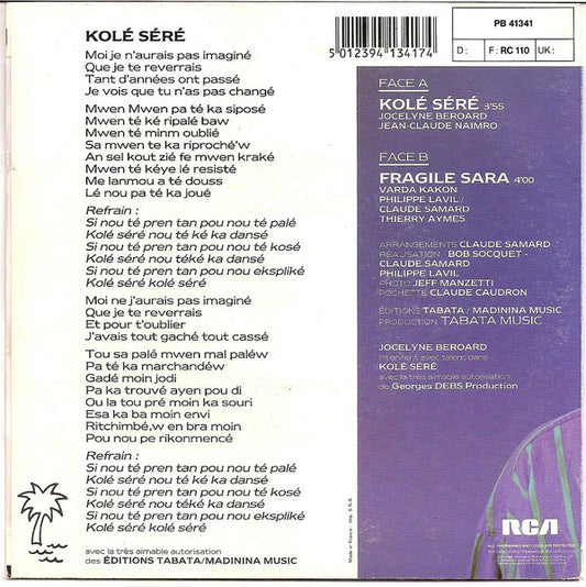 Philippe Lavil / Jocelyne Beroard : Kolé Séré (7", Single)