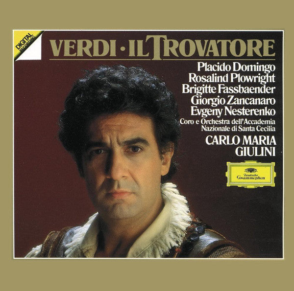 Giuseppe Verdi - Placido Domingo, Rosalind Plowright, Brigitte Fassbaender, Giorgio Zancanaro, Evgeny Nesterenko, Coro Dell'Accademia Nazionale Di Santa Cecilia E Orchestra Dell'Accademia Nazionale Di Santa Cecilia, Carlo Maria Giulini : Il Trovatore (2xCD, Album, RE + Box, Sli)