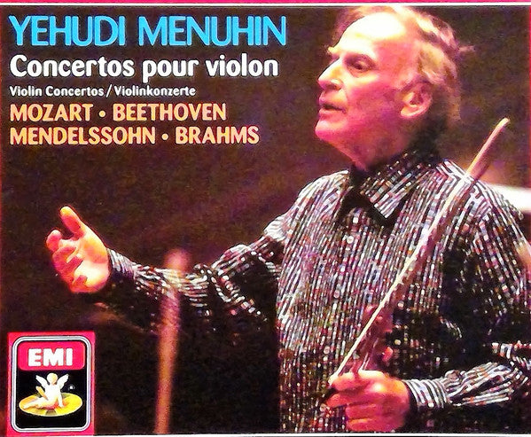 Yehudi Menuhin, Wolfgang Amadeus Mozart • Ludwig van Beethoven • Felix Mendelssohn-Bartholdy • Johannes Brahms : Concertos Pour Violon (2xCD, Comp, RM)