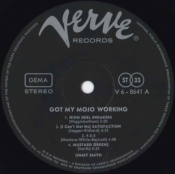 Jimmy Smith : Got My Mojo Workin' (LP, Album)