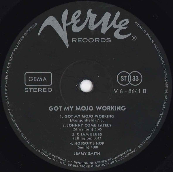 Jimmy Smith : Got My Mojo Workin' (LP, Album)