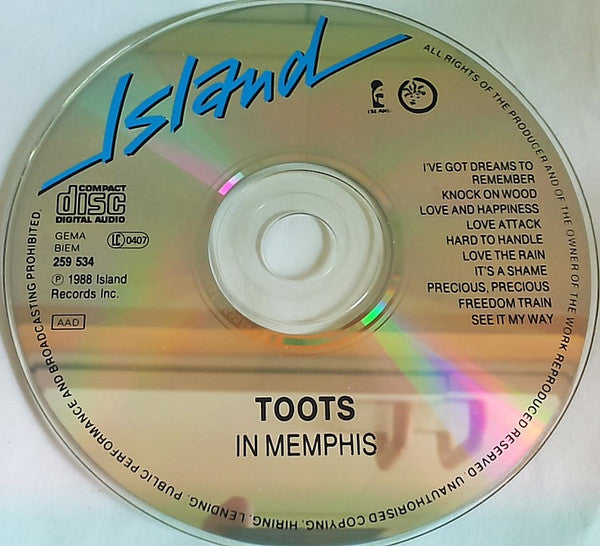 Toots Hibbert : Toots In Memphis (CD, Album)