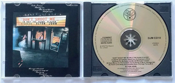 Elton John : Don't Shoot Me I'm Only The Piano Player (CD, Album, RE)