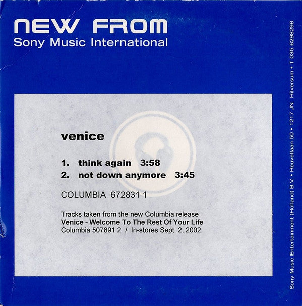 Venice (7) : Think Again (CDr, Single, Promo)