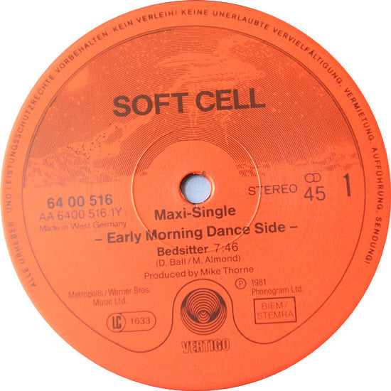 Soft Cell : Bedsitter (12", Maxi)