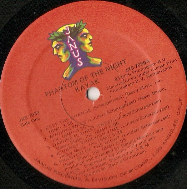 Kayak : Phantom Of The Night (LP, Album, Lab)