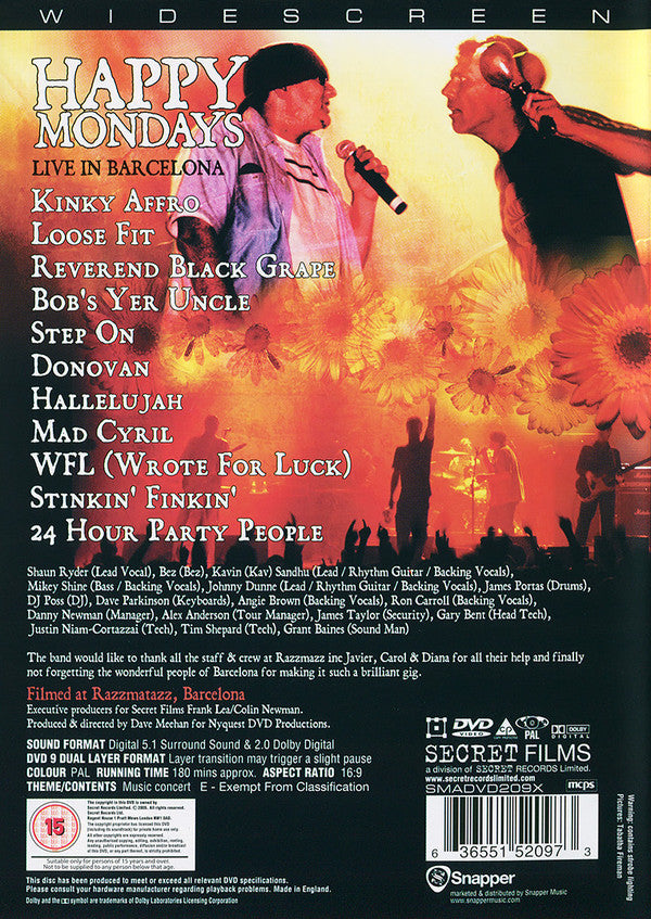 Happy Mondays : Live In Barcelona (DVD-V, Copy Prot., PAL)