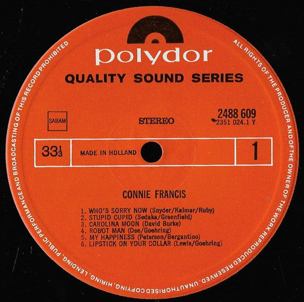 Connie Francis : Connie Francis (2xLP, Comp)