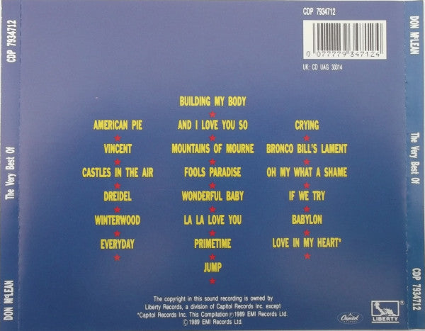 Don McLean : The Very Best Of Don McLean (CD, Comp)