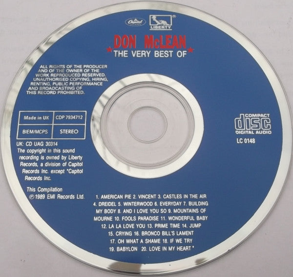 Don McLean : The Very Best Of Don McLean (CD, Comp)