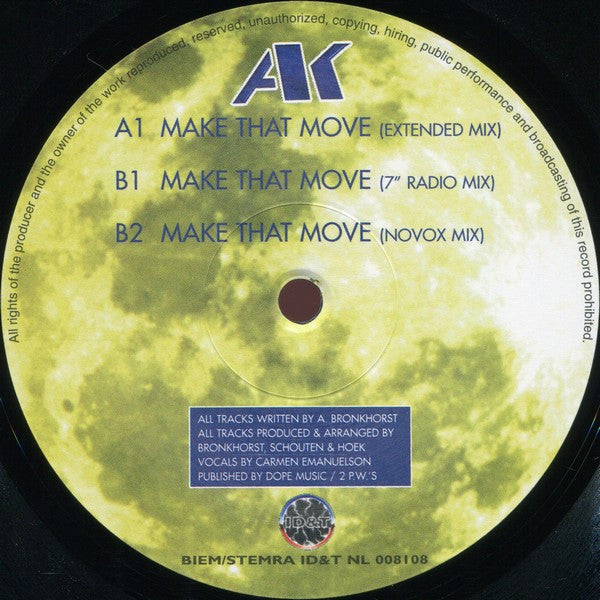 AK : Make That Move (12")