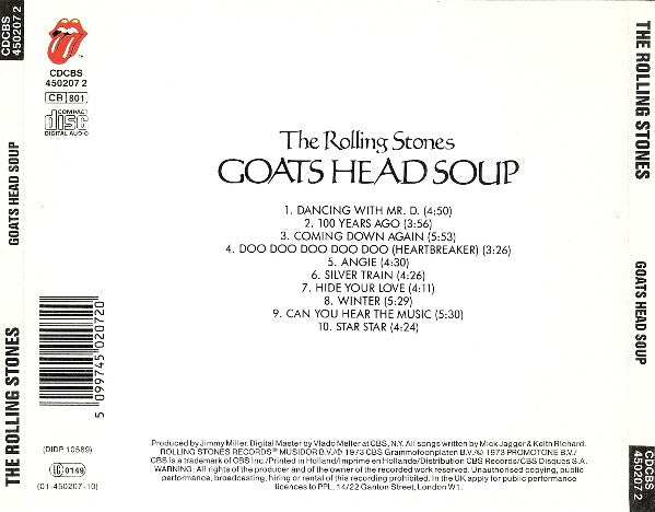 The Rolling Stones : Goats Head Soup (CD, Album, RE)