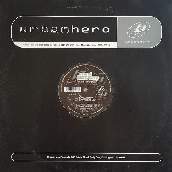 Grand Larceny : No Time For Playin' (12")