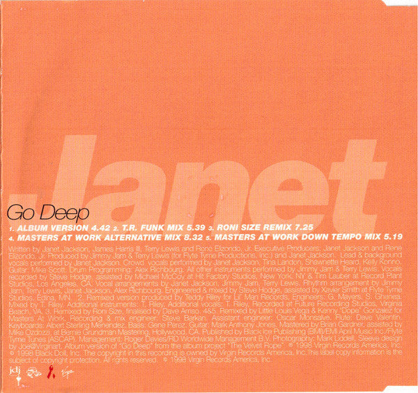 Janet Jackson : Go Deep (CD, Single, Swi)